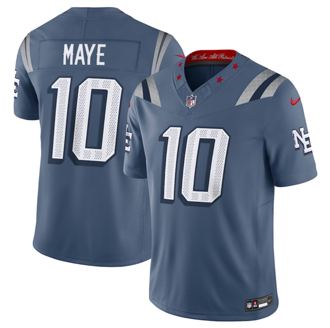 Men's New England Patriots #10 Drake Maye 2025 F.U.S.E. “Rivalries” Vapor Limited Stitched Football Jersey